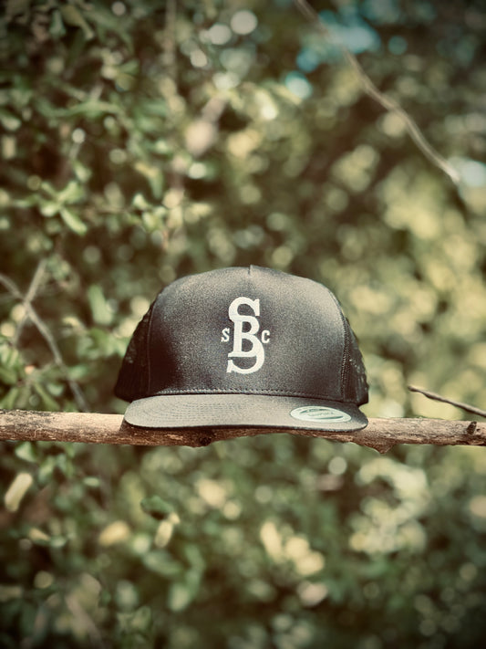 Branded Trucker Hat – High‑Profile Mesh Snapback with SBC Logo | Southbound Supply Co.