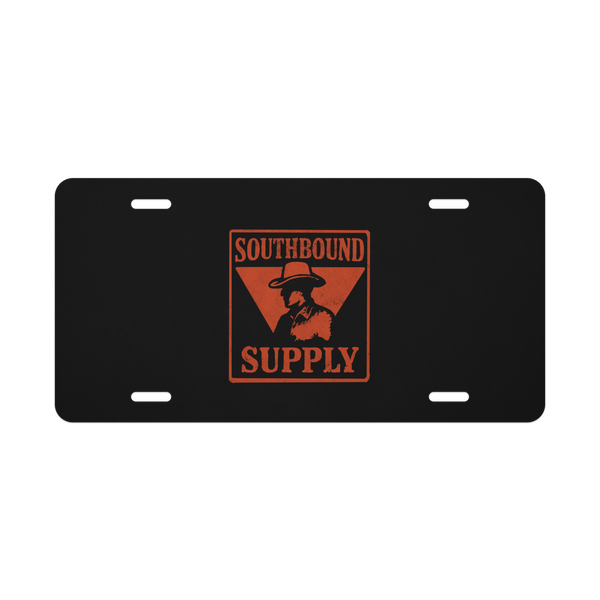 Black & Red Heritage License Plate - Southbound Supply Co.
